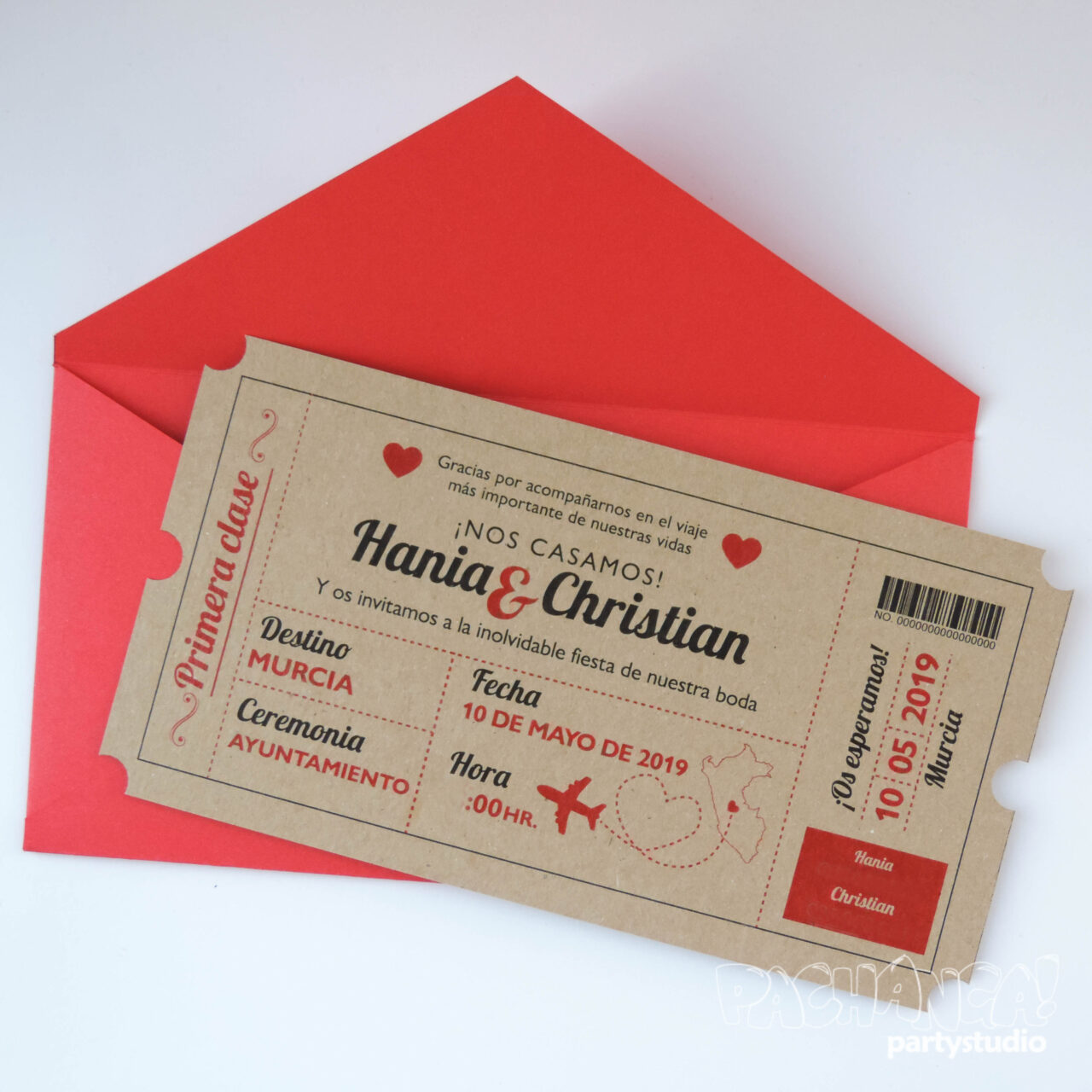 Invitación de boda Gerberas