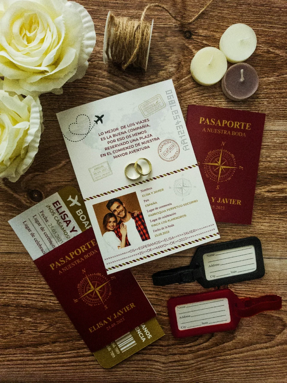 Invitación de boda Pasaporte