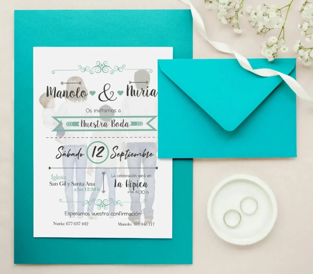 Elissa: Invitación de boda original con un toque personal