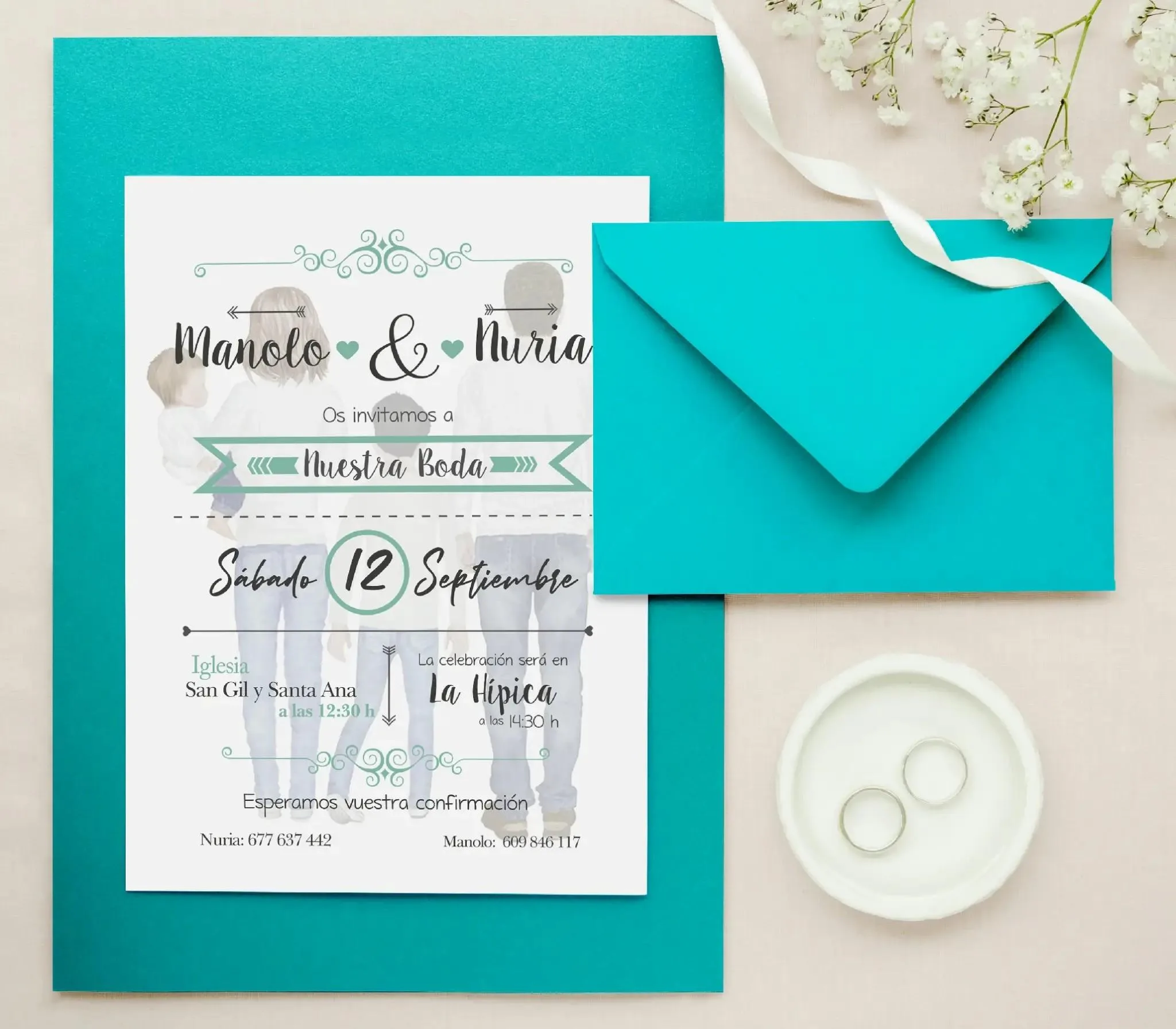 Elissa: Invitación de boda original con un toque personal