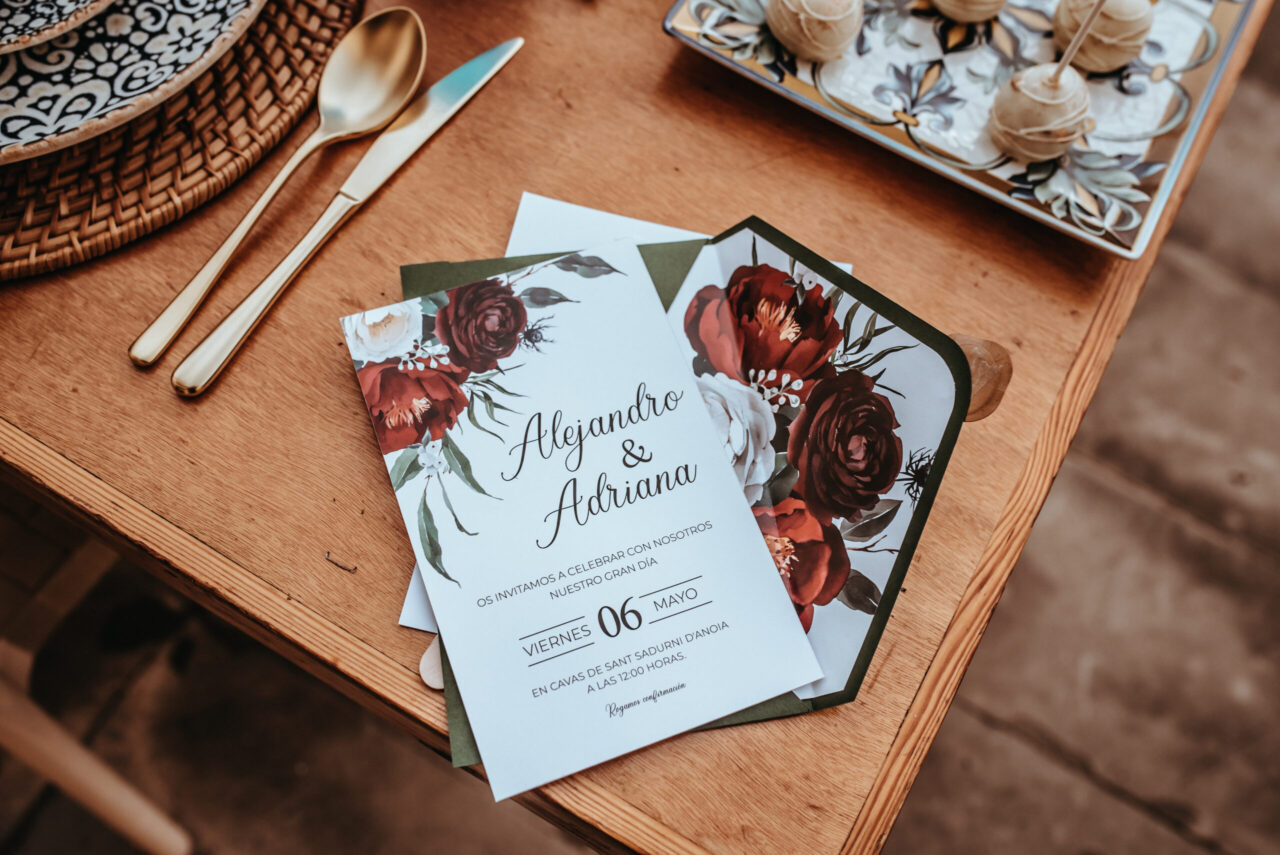 Invitación de boda Audaz Sangría
