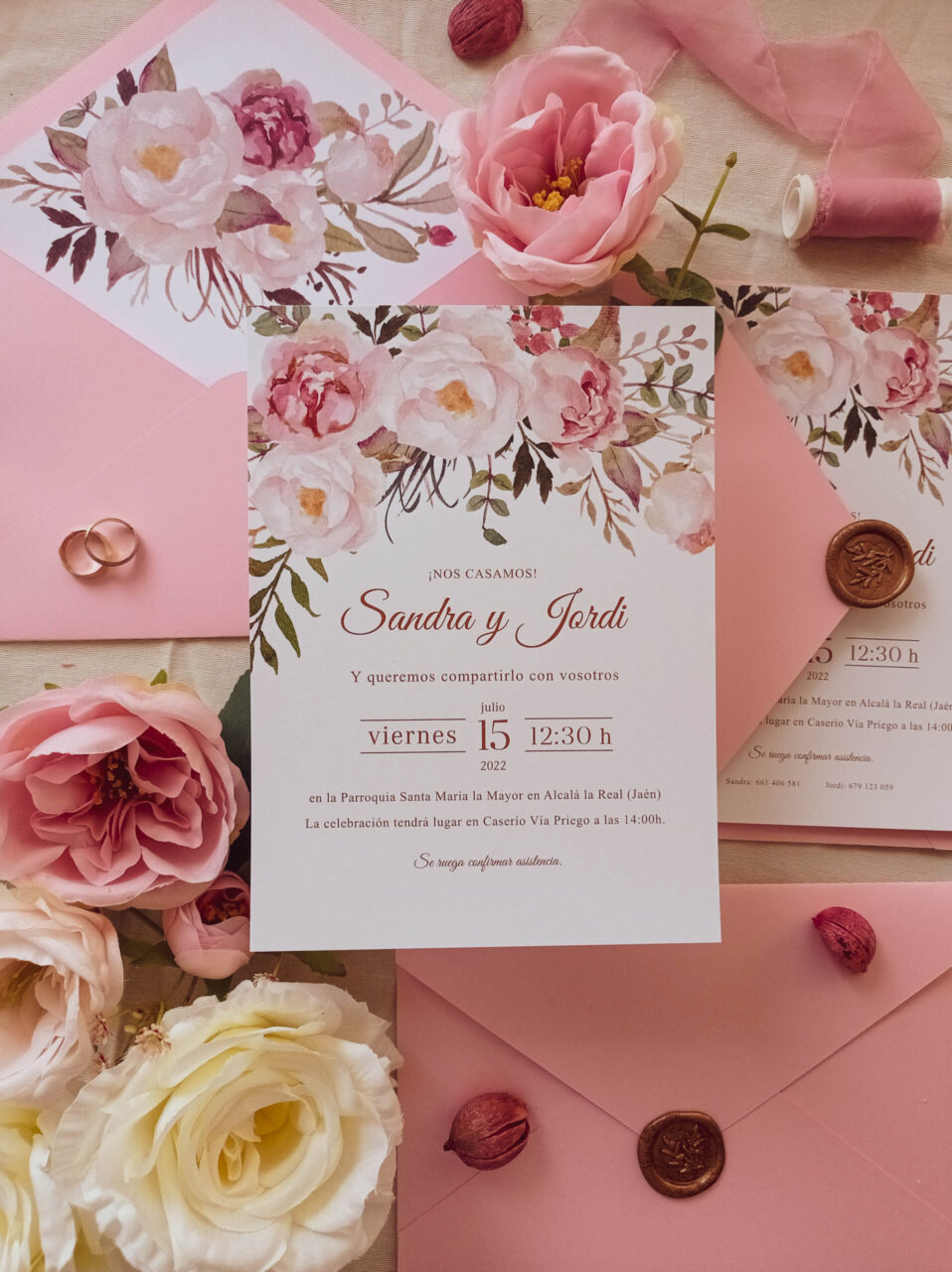 Invitación de boda Blooming Roses