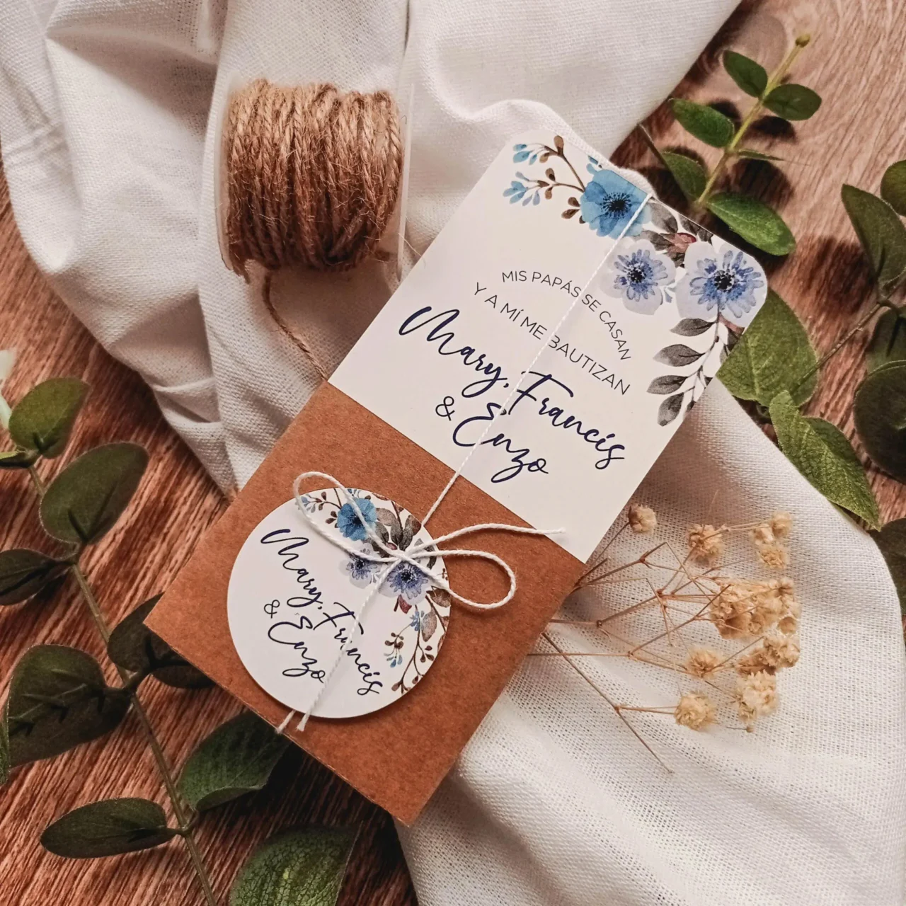 Invitación de boda Blue Vibes