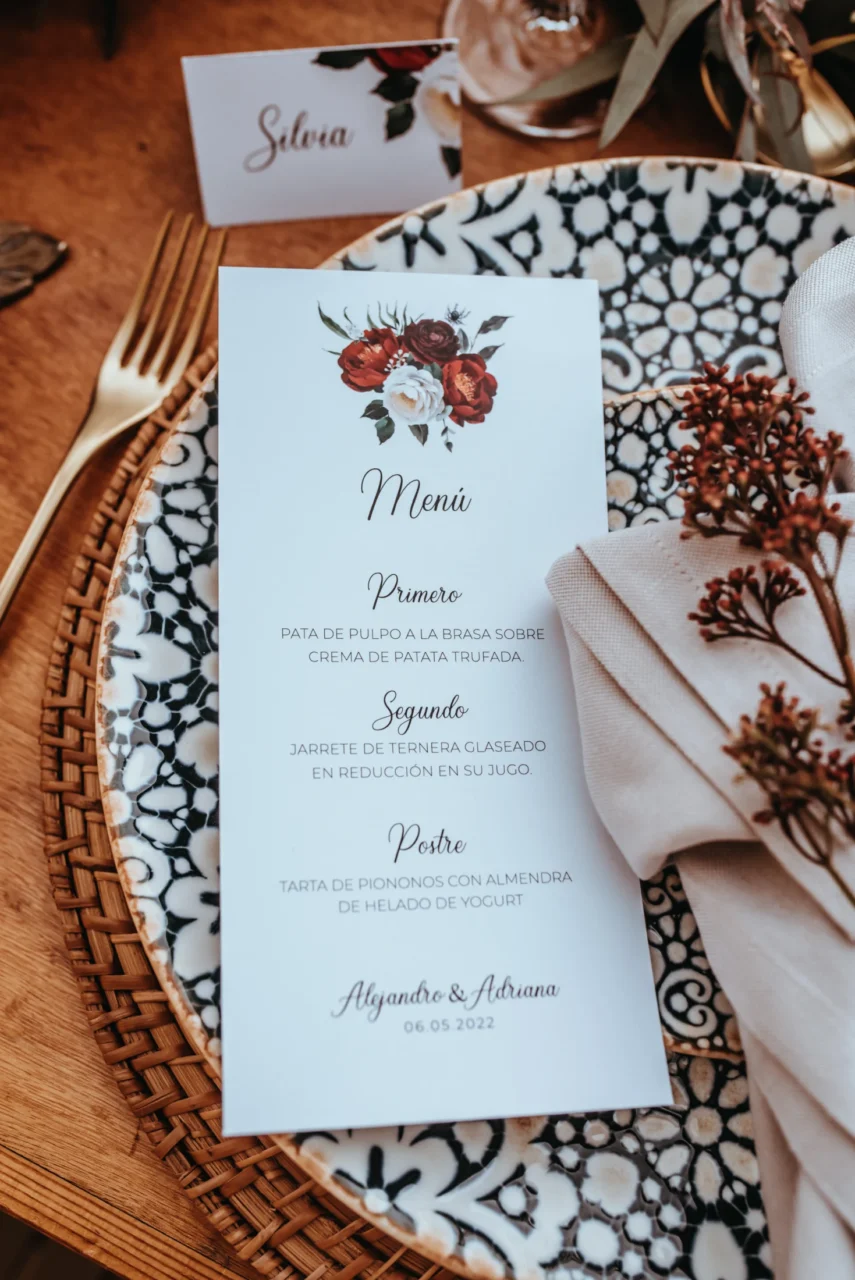 Papelería de boda integrada en el venue